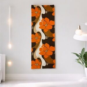 Vintage 70's Graphic Floral Fabric (x 2) - Used